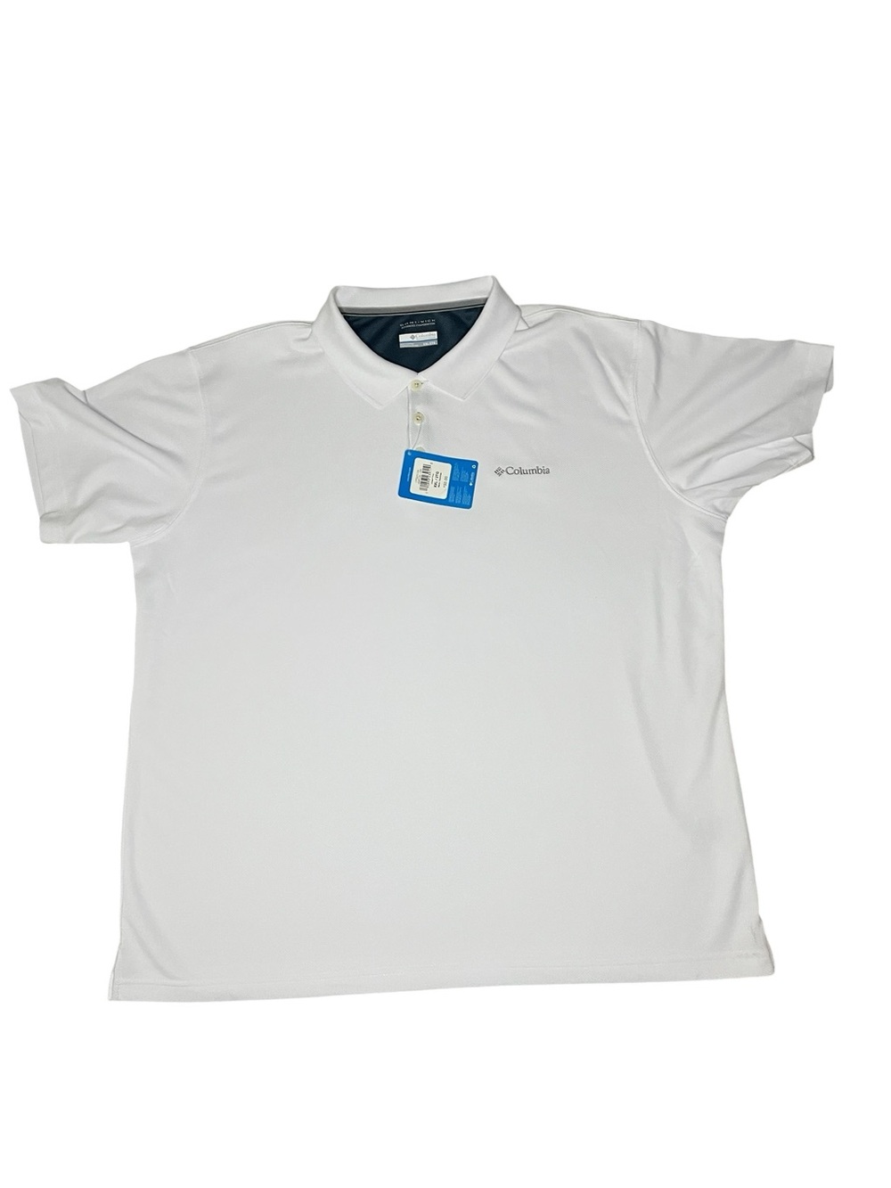 NWT Columbia Omni-Shade 30 UPF White Polo Shirt-Men’s XXL